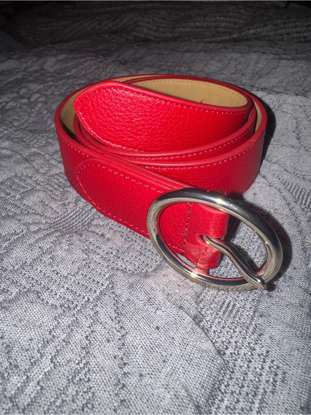 Talbots Red Leather Belt M